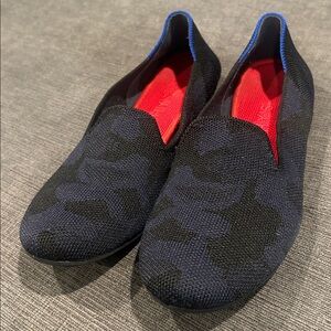 ROTHY'S Navy Blue Camo Flats Size 7